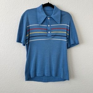True vintage 80's collar pullover S/M